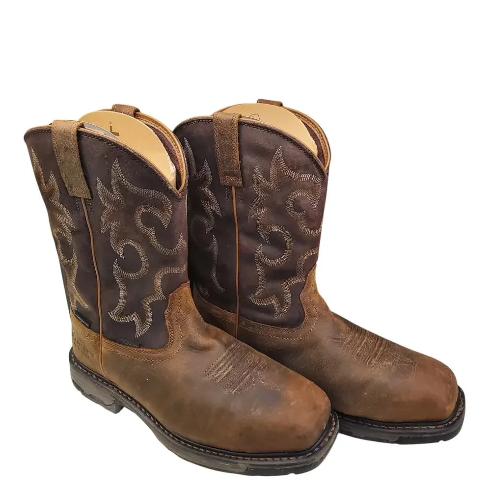 Ariat Mens Workhog Wide Square Toe Work Boots Waterproof Size 10.5 Wide